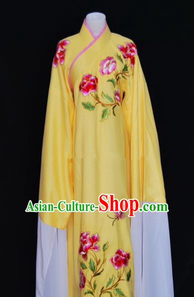 Chinese Traditional Beijing Opera Niche Yellow Robe Peking Opera Scholar Embroidered Costume for Men
