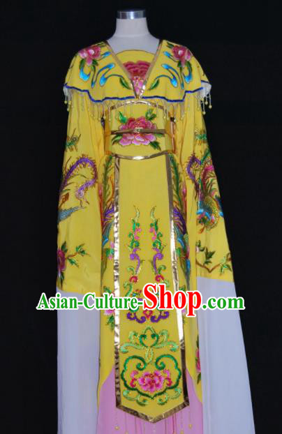 Chinese Traditional Beijing Opera Peri Yellow Dress Peking Opera Princess Embroidered Costume for Women