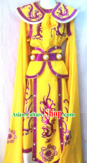 Chinese Traditional Beijing Opera Prince Yellow Robe Peking Opera Costume for Men