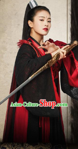 Chinese Drama Zhao Yao Swordswoman Traditional Costume Ancient Female Castellan Hanfu Dress for Women