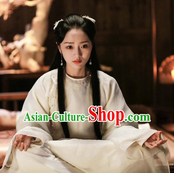 Chinese Ancient Royal Princess Embroidered Hanfu Dress Drama Zhao Yao Swordswoman Traditional Costume and Headpiece for Women