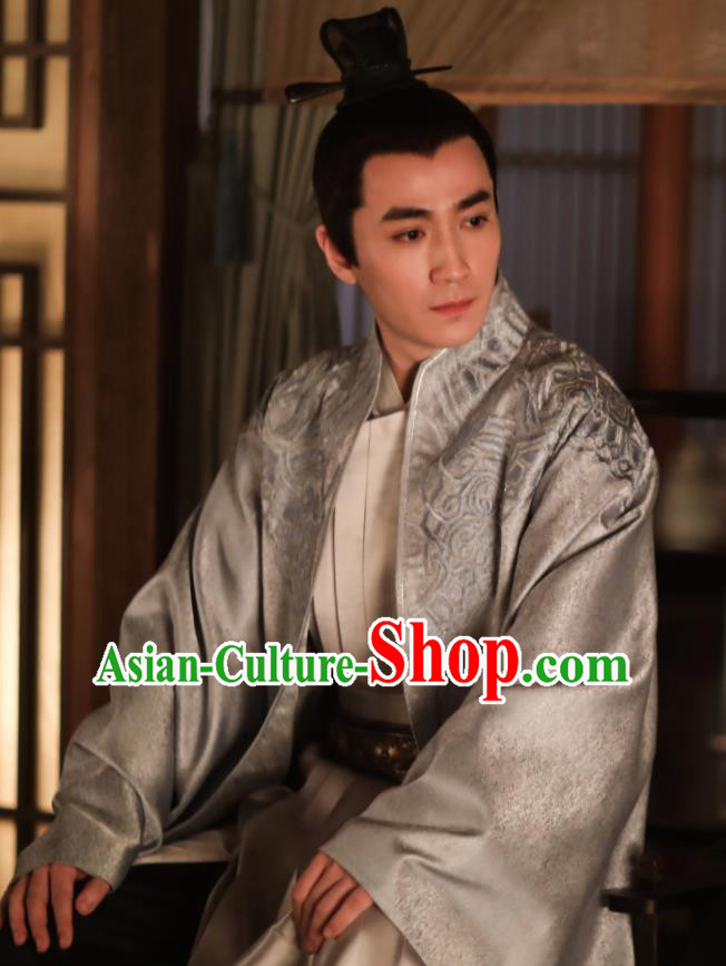 Chinese Song Dynasty Nobility Childe Embroidered Clothing Drama The Story Of MingLan Ancient Scholar Replica Costume for Men