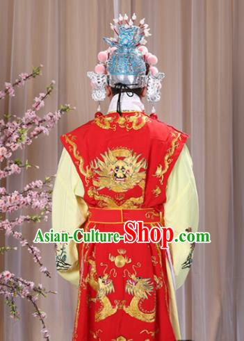 Professional Chinese Traditional Beijing Opera Niche Costume Ancient Prince Red Clothing for Adults