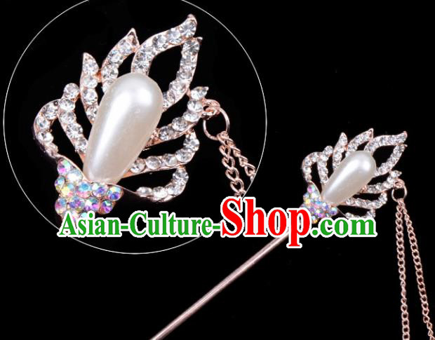 Professional Chinese Traditional Beijing Opera Hair Accessories Ancient Princess Crystal Hairpins for Women