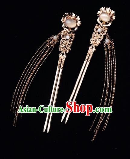 Chinese Ancient Princess Tassel Hairpins Traditional Hanfu Palace Hair Accessories for Women