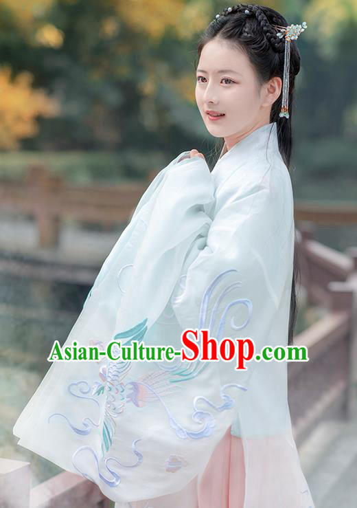 Chinese Traditional Embroidered Hanfu Dress Ancient Ming Dynasty Imperial Concubine Historical Costume for Women