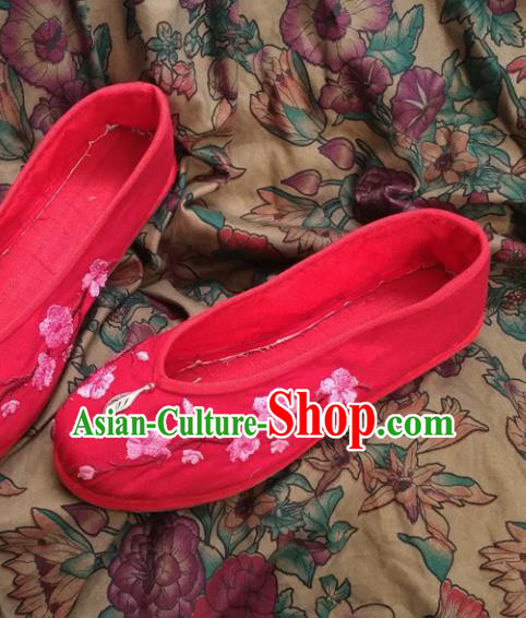 Chinese National Red Shoes Traditional Wedding Cloth Shoes Hanfu Shoes Embroidered Shoes for Women