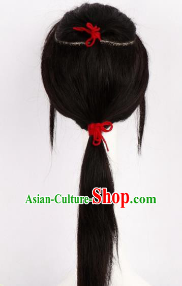 Chinese Ancient Maidservants Wigs Traditional Peking Opera Village Girl Wig Sheath Hair Accessories for Women