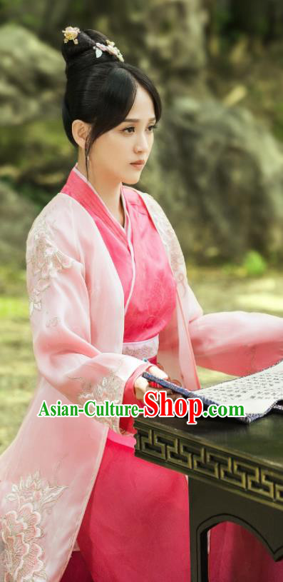 Drama Queen Dugu Chinese Traditional Ancient Hanfu Dress Sui Dynasty Nobility Lady Embroidered Historical Costume for Women