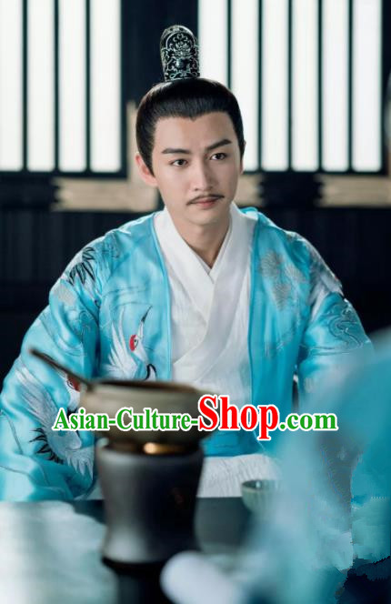 Chinese Ancient Emperor Yang Jian Clothing Traditional Sui Dynasty Majesty Embroidered Historical Costume for Men