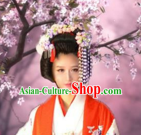Classical Asian Hair Jewelry Handmade Flower Decoration Set