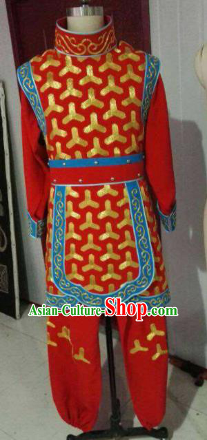 Chinese Beijing Opera Red Clothing Traditional Sichuan Opera Face Changing Costume for Men