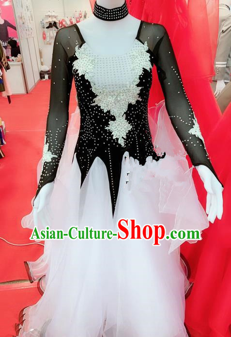 Chinese Traditional Chorus Opening Dance White Dress Modern Dance Stage Performance Costume for Women