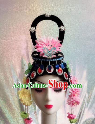 Chinese Traditional Beijing Opera Princess Wigs and Hairpins Peking Opera Peri Hair Accessories for Women