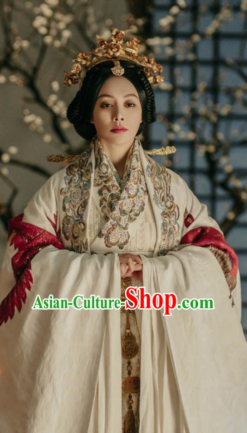 Chinese Ancient Hanfu Dress The Lengend of Haolan Warring States Period Imperial Empress Historical Costume and Headpiece for Women