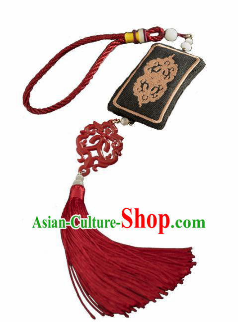 Chinese Traditional Waist Accessories Ancient Princess Red Tassel Pendant for Women