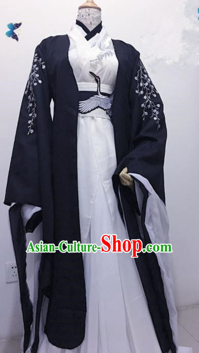 Chinese Traditional Cosplay Knight Nobility Childe Costume Ancient Swordsman Hanfu Clothing for Men