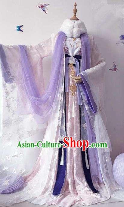 Chinese Traditional Cosplay Princess Costume Ancient Tang Dynasty Imperial Consort Hanfu Dress for Women