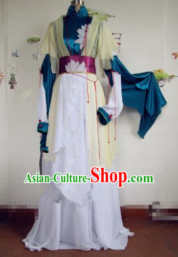 Chinese Traditional Cosplay Swordswoman Costume Ancient Female Assassin Hanfu Dress for Women