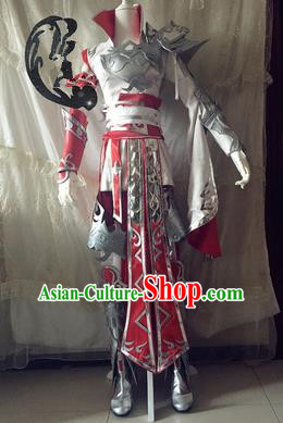 Chinese Traditional Cosplay Swordswoman Armour Costume Ancient Female General Hanfu Dress for Women