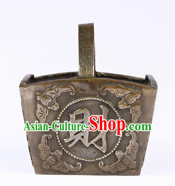 Chinese Traditional Feng Shui Items Buddhism Brass Bucket Decoration