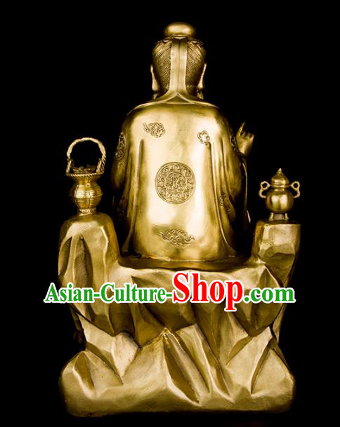 Chinese Traditional Feng Shui Items Bagua Decoration Medicine King Sun Simiao Bronze Statue