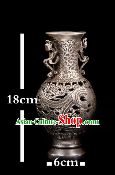 Chinese Traditional Feng Shui Items Taoism Bagua Cupronickel Vase Decoration