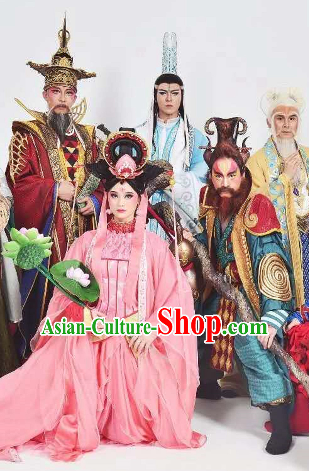 Free Shipping Brand New Ancient Chinese Eight Immortals Costumes Complete Set