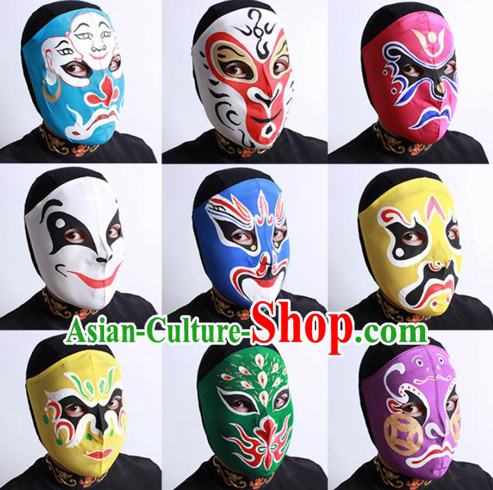 Chinese Traditional Sichuan Opera Face Changing Masks Handmade Painting Facial Makeup
