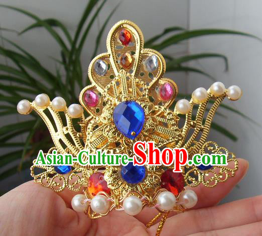 Chinese Traditional God of Wealth Hair Accessories Ancient Hairdo Crown for Men