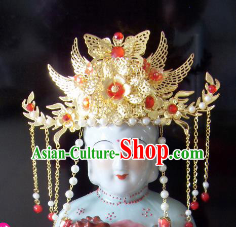 Chinese Traditional Goddess Hair Accessories Ancient Queen Mother Phoenix Coronet for Women
