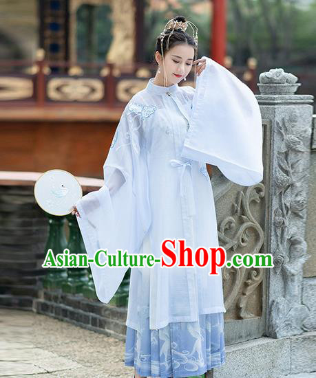 Chinese Traditional Hanfu Dress Ancient Ming Dynasty Princess Embroidered Costume for Women