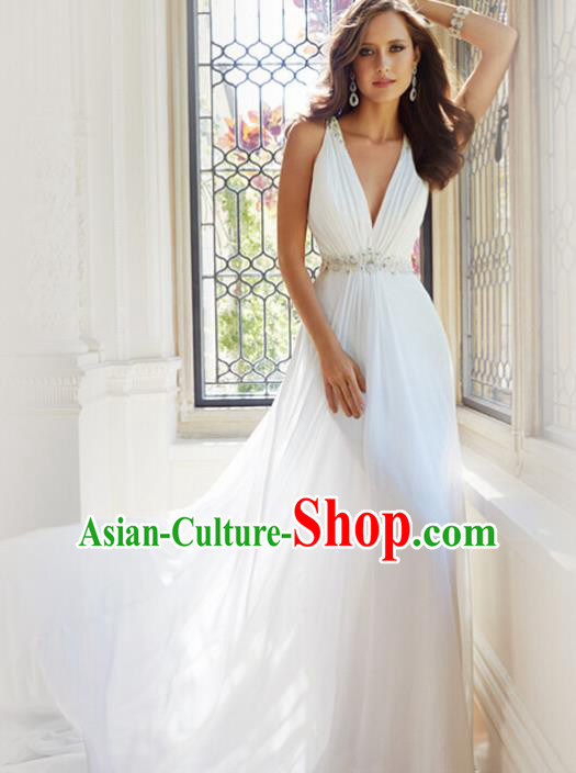 Professional Modern Dance Princess Wedding Dress Compere Full Dress for Women