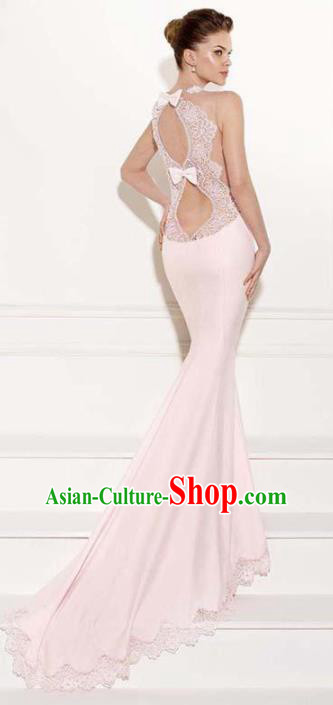 Professional Princess Trailing Wedding Dress Modern Dance Compere Full Dress for Women