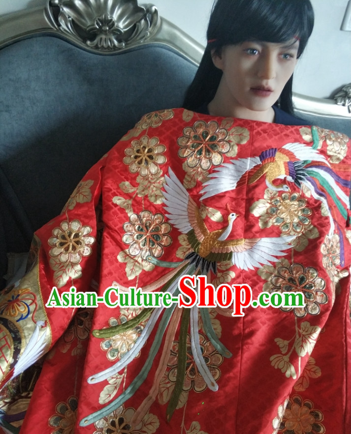Top Japanese Traditional Kimono Clothing Garment Complete Set