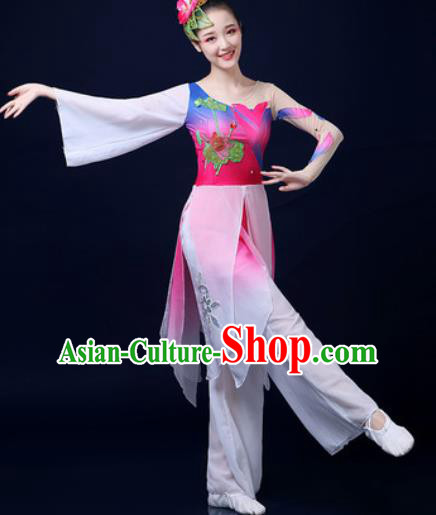 Traditional Chinese Folk Dance Jasmine Flower Clothing Yangko Dance Fan Dance Costume for Women