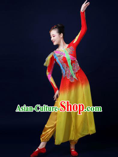Traditional Chinese Folk Dance Drum Dance Clothing Yangko Dance Fan Dance Costume for Women