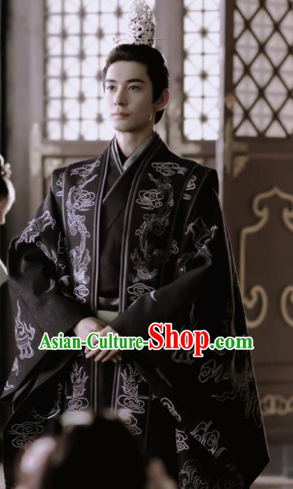 Chinese Ancient Drama Tang Dynasty Crown Prince Embroidered Historical Costume for Men