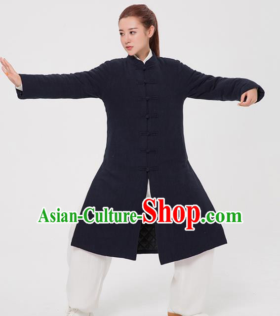 Asian Chinese Martial Arts Traditional Kung Fu Costume Tai Ji Training Group Competition Cotton Padded Coat for Women