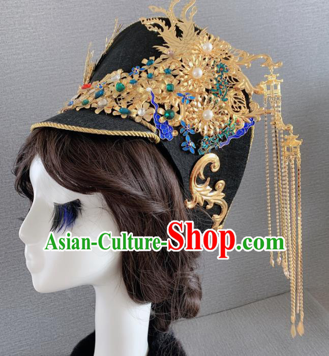 Chinese Handmade Hair Accessories Phoenix Coronet Ancient Palace Queen Headwear for Women