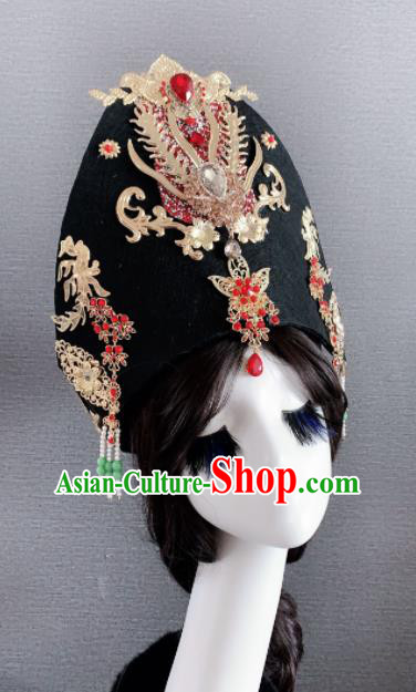 Chinese Handmade Hair Accessories Ancient Palace Queen Phoenix Coronet Headwear for Women