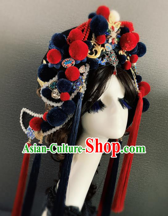 Chinese Handmade Queen Luxury Phoenix Coronet Hair Accessories Halloween Modern Fancywork Headwear for Women