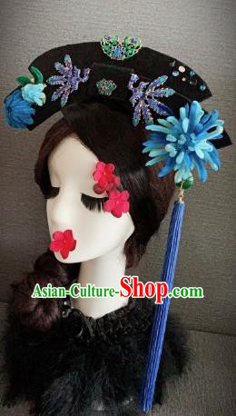 Traditional Chinese Ancient Qing Dynasty Palace Queen Headwear Hair Accessories for Women