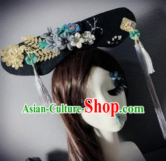 Traditional Chinese Qing Dynasty Manchu Headwear Ancient Palace Queen Hair Accessories for Women