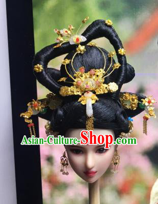 Chinese Tang Dynasty Empress Headwear Phoenix Coronet Traditional Palace Hair Accessories for Women