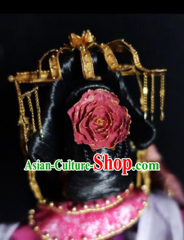 Chinese Ancient Tang Dynasty Empress Headwear Phoenix Coronet Traditional Palace Hair Accessories for Women