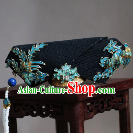 Chinese Ancient Palace Manchu Phoenix Headwear Traditional Qing Dynasty Imperial Consort Hair Accessories for Women