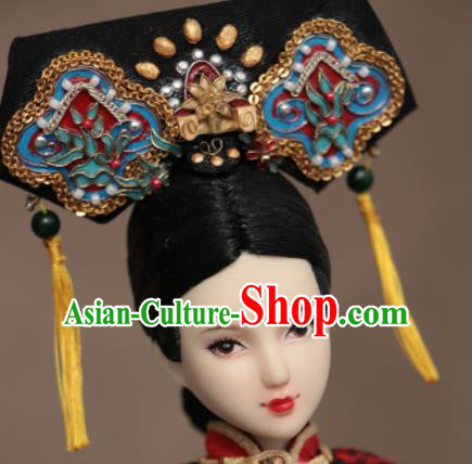 Chinese Ancient Palace Lady Headwear Traditional Qing Dynasty Manchu Princess Hair Accessories for Women