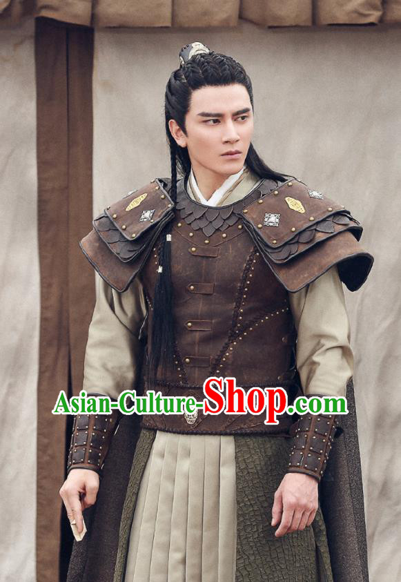 Traditional Chinese Ancient Drama General Armour Northern and Southern Dynasties Historical Costume for Men