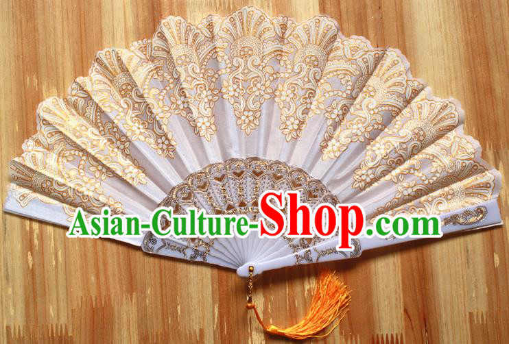 Chinese Handmade Folk Dance Folding Fans Classical Accordion Fan for Women